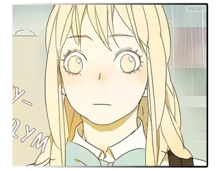😐 LYM Anime, Manga, Chica, Dibujos animados, Rubia, Letra, Lym telegram sticker