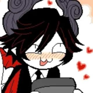 😍 demon, cute, cartoon, heart, devil whatsapp sticker