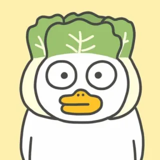 💨 bebek, sayur, imut, lucu, hewan telegram sticker