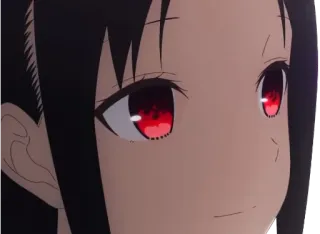 🙃 Kaguya Shinomiya Kaguya-sama: Love Is War Аниме, Кагуя, Кагуя-сама, Кагуя Синомия, Любовь это война, Напряженный, Свирепый взгляд telegram sticker