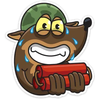 😁 animal, hedgehog, dynamite, military, scared telegram sticker