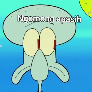 🌟 Squidward Spongebob Squarepants Ngomong apasih carlo, bob l'éponge, dessin animé, expression, confus whatsapp sticker