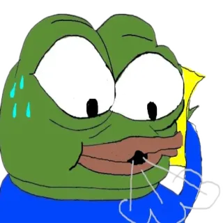 😱 Pepe the Frog meme, pepe, frog, sweating telegram sticker
