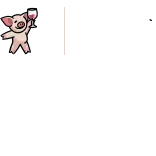 🐖 cerdo, vino, celebración, animal, dibujo animado, bebiendo whatsapp sticker