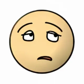 😒 Emoji, Wyrażenie, Znudzony, Poirytowany, Kreskówka, Twarz telegram sticker