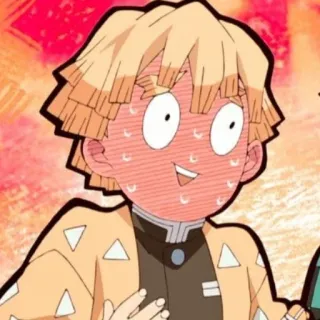 😊 Zenitsu Agatsuma Demon Slayer Anime, Demon Slayer, Zenitsu Agatsuma, Manga, Personnage telegram sticker