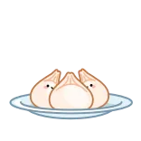 👑 ravioli, cibo, piatto, carino, kawaii telegram sticker