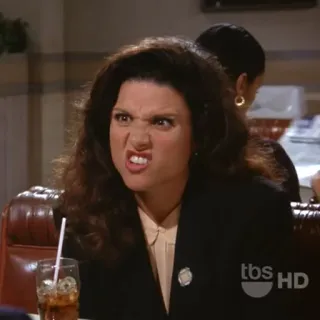 😡 Elaine Benes Seinfeld elaine benes, seinfeld, serie tv, cara graciosa telegram sticker