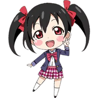 😀 Anime, Chibi, Personaggio, Carino, Ragazza telegram sticker