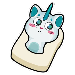 🙄 kucing, unicorn, imut, binatang, fantasi, kartun, kawaii, stiker whatsapp sticker