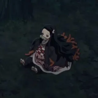 😶 Nezuko Kamado Demon Slayer Anime, Nezuko, Demon Slayer, Fofo, Mangá, Sentado telegram sticker
