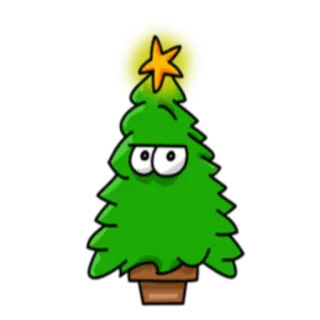 😶 navidad, árbol de navidad, dibujos animados, fiestas, decoración, festivo telegram sticker