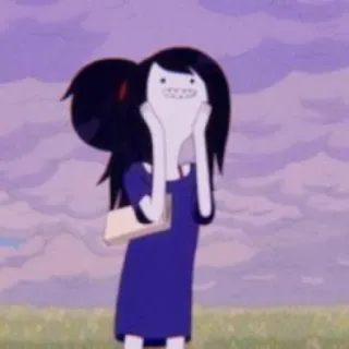 😄 Marceline Adventure Time cartoon, animatie, Marceline, Adventure Time, vampier telegram sticker