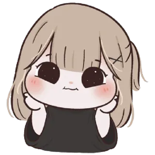 🥺 Kreskówka, Anime, Słodkie, Chibi, Dziewczyna, Naklejka telegram sticker