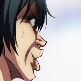 🌊 Anime, Rosto, Engraçado, Expressão, Suor telegram sticker