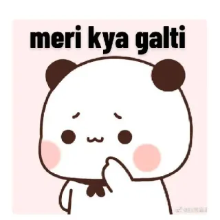 😢 meri kya galti panda, sad, cute, question, galti, meri whatsapp sticker