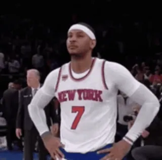 😒 Carmelo Anthony บาสเกตบอล, NBA, กีฬา, นิวยอร์ก นิกส์, นักกีฬา telegram sticker