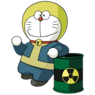 ♻ Doraemon Doraemon, Cartoon, Anime, Roboterkatze, Futuristisch, Nuklear, Strahlung, Gefahr whatsapp sticker