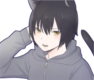 😺 Anime, Catboy, Neko, Lindo, Manga, Personaje telegram sticker