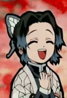 👏 Shinobu Kocho Demon Slayer anime, demon slayer, shinobu kocho, chibi, butterfly, happy, cute telegram sticker