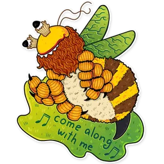 🥺 come along with me ape, musicale, cartoni animati, bizzarro, carino telegram sticker