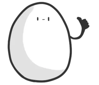 🥚 ovo, minimalista, fofo, simples, desenho animado telegram sticker
