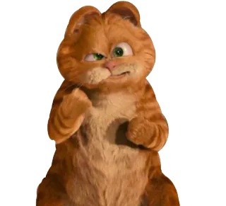 😤 Garfield Garfield, cat, cartoon, orange, funny telegram sticker