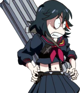 😱 Ryuko Matoi Kill la Kill Anime, Kill la Kill, Ryuko Matoi, Ragazza Anime, Combattimento, Manga whatsapp sticker