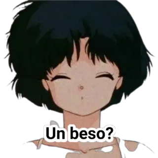 🙂 Un beso? anime, kiss, girl, greeting telegram sticker