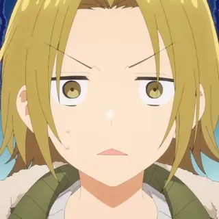 📚 anime, desenho animado, retrato, personagem, expressão, preocupado telegram sticker