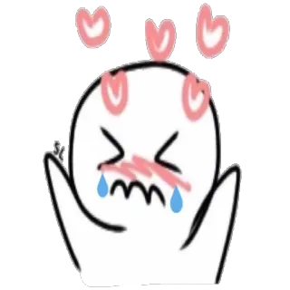 😍 cute, kawaii, crying, love, sad telegram sticker