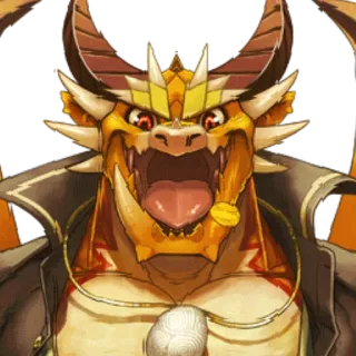 😜 naga, antropomorfik, furry, monster, makhluk, fantasi telegram sticker