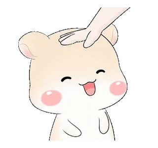 ❤️ criceto, carino, cartone animato, animale, felice, animale domestico, mano telegram sticker