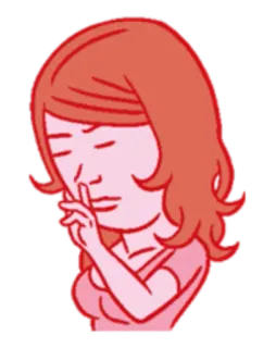 🤧 shhh, silenzio, stai zitto, donna, dito sulle labbra, quiete, segreto whatsapp sticker