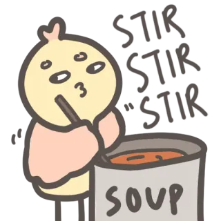 😏 SOUP Suppe, Kochen, Essen, Cartoon, Niedlich telegram sticker