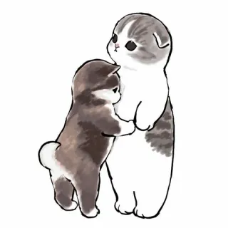 🥞 cat, kitten, cute, animals, pets, illustration telegram sticker