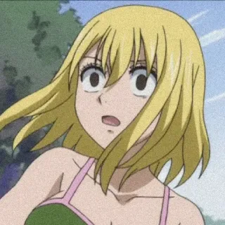 😨 anime, manga, character, portrait, woman, blonde hair telegram sticker