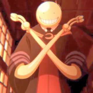 😀 Koro-sensei Assassination Classroom Anime, Professor, Polvo, Personagem telegram sticker