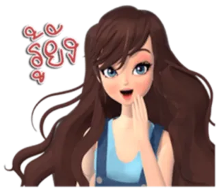 😱 คะ
ระยอง
คะ Kreskówka, Kobieta, Brunetka, Tajski, Pozdrowienie telegram sticker