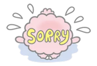 😅 SORRY desculpa, desculpe, fofo, rosa telegram sticker