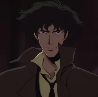 😏 Spike Spiegel Cowboy Bebop Anime, Western espacial, Spike Spiegel, Cowboy Bebop, Personaje ficticio telegram sticker
