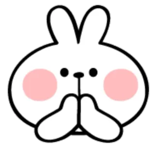 🤗 conejo, lindo, pegatina, kawaii, animal telegram sticker