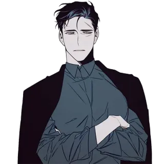 😎 男人, 西装, 动漫, 角色, 肖像 telegram sticker
