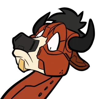 😨 漫画, 動物, 牛, キャラクター, イラスト telegram sticker