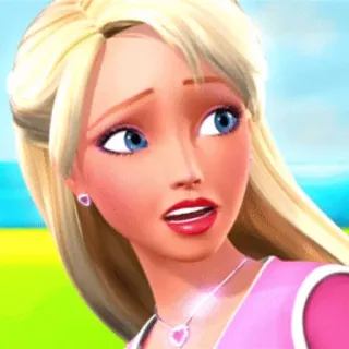🤮 Barbie Barbie, boneka, pirang, animasi, kartun whatsapp sticker