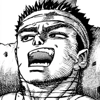 🗡️ Guts Berserk มังงะ, อนิเมะ, เบอร์เซิร์ก, กัส, ดาบ, นักรบ, นักสู้, ตัวละครอนิเมะ telegram sticker