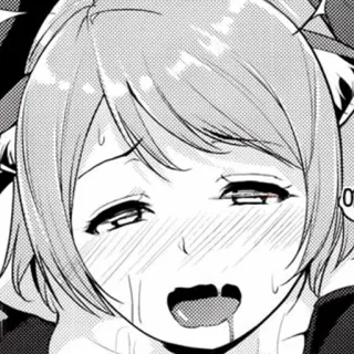 🤤 anime, girl, sweat, cartoon, manga telegram sticker