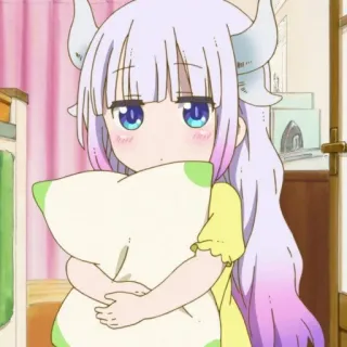 ☁️ Kanna Kamui Miss Kobayashi's Dragon Maid Anime, Drago, Carino, Kawaii, Manga, Kanna, Kanna Kamui telegram sticker