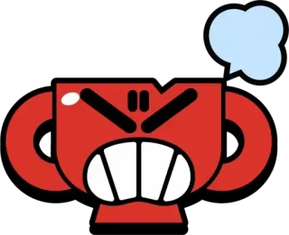 😡 angry, red, expression, cartoon, face, rage telegram sticker