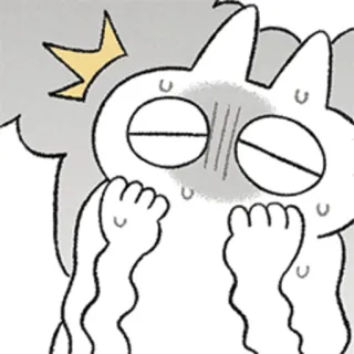 😨 shock, emotion, cartoon, sweat, distress telegram sticker